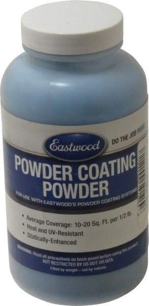 Made in USA - 8 oz Dark Blue (Ford) Paint Powder Coating - Polyurethane, 10 Sq Ft Coverage - Eagle Tool & Supply