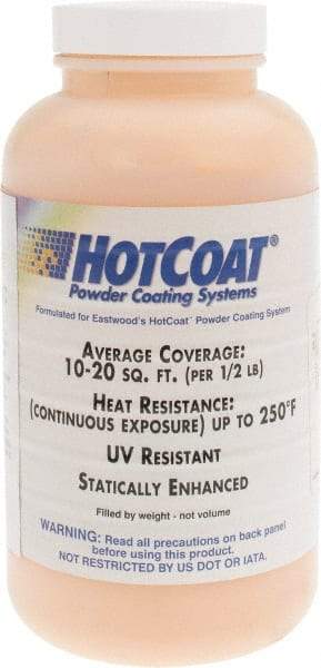 Made in USA - 8 oz Orange Yellow Paint Powder Coating - Polyurethane, 10 Sq Ft Coverage - Eagle Tool & Supply