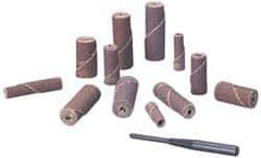 Standard Abrasives - 1 Inch Long x 3/8 Inch Diameter, Aluminum Oxide, Full Taper Cartridge Roll - 60 Grit, 1/8 Inch Pilot Hole Diameter, Medium Grade - Eagle Tool & Supply