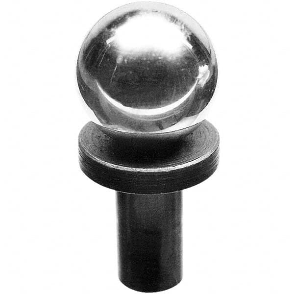 TE-CO - 1/2" Ball Diam, 1/4" Shank Diam, Stainless Steel Inspection Tooling Ball - Eagle Tool & Supply