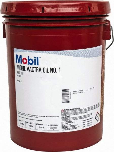 Mobil - 5 Gal Pail, Mineral Way Oil - ISO Grade 32, SAE Grade 6 - Eagle Tool & Supply