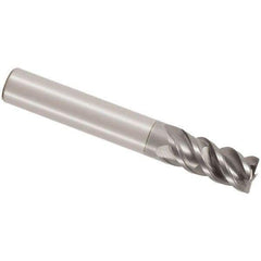 Seco - 1/2", 4 Flute, Single End, Solid Carbide, 0.03" Corner Radius End Mill - 3-1/2" OAL, 48° Helix, Right Hand Flute, 1" LOC, Right Hand Cut - Eagle Tool & Supply