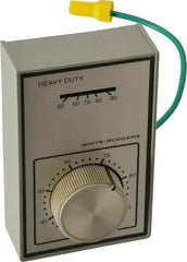 White-Rodgers - 40 to 90°F, 1 Heat, 1 Cool, Heavy-Duty Line Voltage Thermostat - 120 to 277 Volts, SPDT Switch - Eagle Tool & Supply