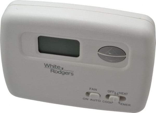 White-Rodgers - 45 to 99°F, 2 Heat, 1 Cool, Economy Digital Heat Pump Thermostat (Hardwired with Battery Back-Up) - 20 to 30 Volts, Electronic Switching Switch - Eagle Tool & Supply