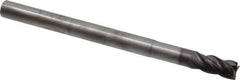 SGS - 7/16", 4 Flute, Single End, Solid Carbide, 0.02" Corner Radius End Mill - 6" OAL, Right Hand Flute, 1" LOC, Right Hand Cut, 2" Extended Reach - Eagle Tool & Supply