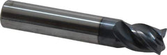 SGS - 7/16", 4 Flute, Single End, Solid Carbide, 0.0150 - 0.0200" Corner Radius End Mill - 2-1/2" OAL, Right Hand Flute, 5/8" LOC, Right Hand Cut - Eagle Tool & Supply