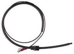 Thermo Electric - 32 to 900°F, J Universal Temp, Thermocouple Probe - 5 Ft. Cable Length, Stripped Ends with Spade Lugs, 1/4 Inch Probe Sheath Length, 1 Sec Response Time - Eagle Tool & Supply