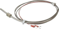 Thermo Electric - 32 to 900°F, J Universal Temp, Thermocouple Probe - 9 Ft. Cable Length, Stripped Ends with Spade Lugs, 1/4 Inch Probe Sheath Length, 1 Sec Response Time - Eagle Tool & Supply