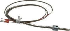 Thermo Electric - 32 to 900°F, J Universal Temp, Thermocouple Probe - 4-1/2 Ft. Cable Length, Stripped Ends with Spade Lugs, 1/4 Inch Probe Sheath Length, 1 Sec Response Time - Eagle Tool & Supply