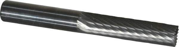 SGS Pro - 1/4" Cut Diam, 1/4" Shank Diam, Cylinder with End Cut Head Single Cut Burr - Carbide, End Cut End, 1" LOC - Eagle Tool & Supply