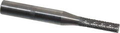 SGS Pro - 5/32" Cut Diam, 1/4" Shank Diam, Cylinder with End Cut Head Double Cut Burr - Carbide, End Cut End, 5/8" LOC - Eagle Tool & Supply