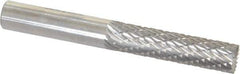 SGS Pro - 1/4" Cut Diam, 1/4" Shank Diam, Cylinder with End Cut Head Double Cut Burr - Carbide, End Cut End, 1" LOC - Eagle Tool & Supply