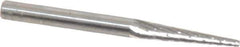 SGS Pro - 1/8" Cut Diam, 1/8" Shank Diam, Cone Head Double Cut Burr - Carbide, Point End, 5/8" LOC, 1-1/2" OAL - Eagle Tool & Supply