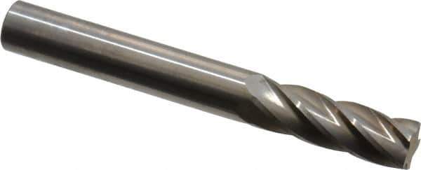 SGS Pro - 1/4" Cut Diam, 1/4" Shank Diam, Cylinder Head Single Cut Burr - Carbide, Flat End, 3/4" LOC, 2" OAL - Eagle Tool & Supply