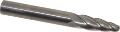 SGS Pro - 1/4" Cut Diam, 1/4" Shank Diam, Tree with Radius Head Single Cut Burr - Carbide, Radius End, 3/4" LOC, 2" OAL - Eagle Tool & Supply