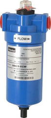 Parker - 1/2" Port, 8.8" High x 3.11" Wide, FRL Filter with Aluminum Bowl & Manual Drain - 25 SCFM, 250 Max psi, 175°F Max - Eagle Tool & Supply