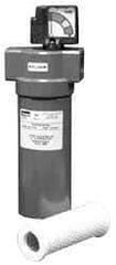 Parker - 3/8" Port, 8.8" High x 3.11" Wide, FRL Filter with Aluminum Bowl & Automatic Drain - 20 SCFM, 500 Max psi, 175°F Max - Eagle Tool & Supply