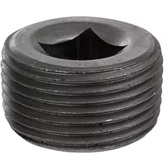 Black Pipe Fittings; Fitting Type: Square Socket Plug; Fitting Size: 3/8″; Material: Malleable Iron; Finish: Black; Thread Standard: NPT; Connection Type: Threaded; Lead Free: No