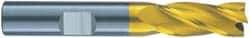 RobbJack - 7/16", 1" LOC, 7/16" Shank Diam, 2-3/4" OAL, 3 Flute, Solid Carbide Square End Mill - Single End, TiN Finish, Spiral Flute, 60° Helix, Centercutting, Right Hand Cut, Right Hand Flute, Series ST-360 - Eagle Tool & Supply