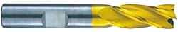 RobbJack - 9/32", 3/4" LOC, 5/16" Shank Diam, 2-1/2" OAL, 4 Flute, Solid Carbide Square End Mill - Single End, TiN Finish, 30° Helix, Centercutting, Right Hand Cut, Right Hand Flute, Series ST-430 - Eagle Tool & Supply