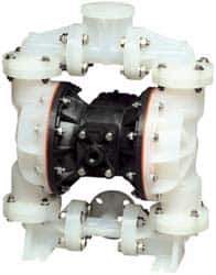 SandPIPER - Nonmetallic, Air Operated Diaphragm Pump - PTFE Diaphragm, Polypropylene Housing - Eagle Tool & Supply