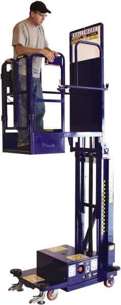Ballymore - 450 Lb Capacity, 108" Lift Height, Battery Operated Power Stocker Lift - 108 Inch Lift Height, 54 Inch Length x 36 Inch Width Footprint, 450 Lbs. Load Limit - Eagle Tool & Supply