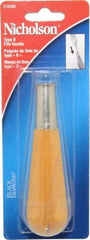 Nicholson - 4-7/8" Long x 1-5/16" Diam File Handle - For Use with 10 & 12" Files - Eagle Tool & Supply