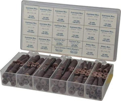 Merit Abrasives - 120 Piece Aluminum Oxide Cartridge Roll Set - 80 & 120 Grit, Includes 2 Mandrels - Eagle Tool & Supply