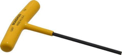 Bondhus - 1/8" Hex, T-Handle Cushion Grip, Hex Key - 4-39/64" OAL, Protanium High Torque Steel, Inch System of Measurement - Eagle Tool & Supply
