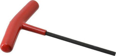 Bondhus - 5mm Hex, T-Handle Cushion Grip, Hex Key - 5-29/32" OAL, Protanium High Torque Steel, Metric System of Measurement - Eagle Tool & Supply