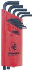 Bondhus - 15 Piece L-Key Hex Key Set - Hex Range 1.27 to 10mm - Eagle Tool & Supply