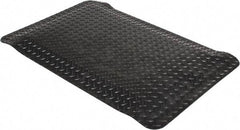 Wearwell - 3' Long x 2' Wide, Dry Environment, Anti-Fatigue Matting - Black, Vinyl with Nitrile Blend Base, Beveled on 4 Sides - Eagle Tool & Supply