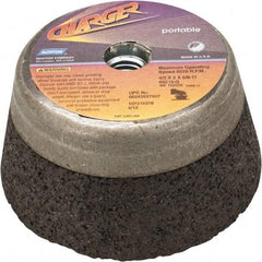 Norton - 4" Diam, 2" Overall Thickness, 16 Grit, Type 11 Tool & Cutter Grinding Wheel - Very Coarse Grade, Zirconia Alumina, Q Hardness, 9,070 RPM - Eagle Tool & Supply