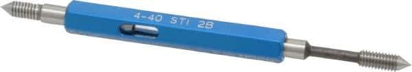 Made in USA - 4-40 Thread, High Speed Tool Steel, STI Class 2B, Plug Thread Insert Go/No Go Gage - Double Ended with Handle - Eagle Tool & Supply