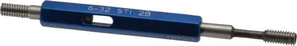 Made in USA - 6-32 Thread, High Speed Tool Steel, Screw Thread Insert (STI) Class 2B, Plug Thread Insert Go/No Go Gage - Double Ended with Handle - Eagle Tool & Supply