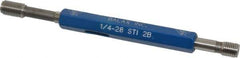 Made in USA - 1/4-28 Thread, High Speed Tool Steel, Class 2B, Plug Thread Insert Go/No Go Gage - Double Ended with Handle, Handle Size 1 - Eagle Tool & Supply