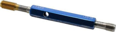 Made in USA - 5/16-18 Thread, High Speed Tool Steel, Class 3B, Plug Thread Insert Go/No Go Gage - Double Ended with Handle, Handle Size 2 - Eagle Tool & Supply