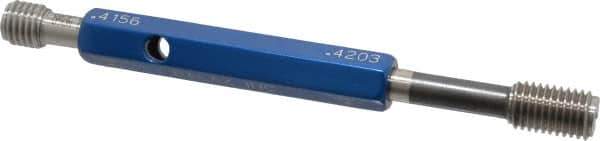 Made in USA - 3/8-16 Thread, High Speed Tool Steel, Class 2B, Plug Thread Insert Go/No Go Gage - Double Ended with Handle, Handle Size 2 - Eagle Tool & Supply