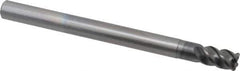 OSG - 8mm, 4 Flute, Single End, Solid Carbide, 1mm Corner Radius End Mill - 100mm OAL, 45° Helix, Right Hand Flute, 12mm LOC, Right Hand Cut, 24mm Extended Reach - Eagle Tool & Supply