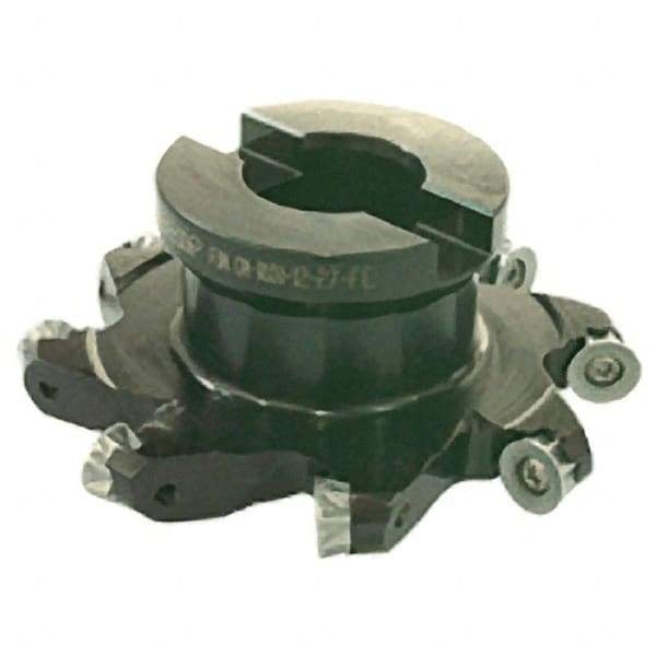 Iscar - Shell Mount B Connection, 16.5mm Cutting Width, 46.75mm Depth of Cut, 148.6mm Cutter Diam, 40mm Hole Diam, 12 Tooth Indexable Slotting Cutter - FDN-CM Toolholder, O45MT, R90CW, R90MT Insert, Right Hand Cutting Direction - Eagle Tool & Supply