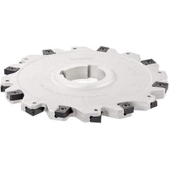 Iscar - Arbor Hole Connection, 2.38" Depth of Cut, 8" Cutter Diam, 2" Hole Diam, 10 Tooth Indexable Slotting Cutter - SDN-LN12 Toolholder, LNET Insert - Eagle Tool & Supply