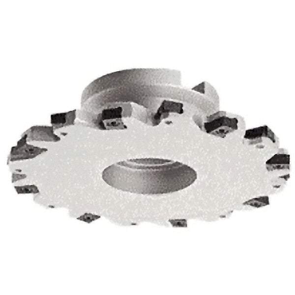 Iscar - Shell Mount B Connection, 63/64" Depth of Cut, 100mm Cutter Diam, 1-1/16" Hole Diam, 10 Tooth Indexable Slotting Cutter - FDN-LN12 Toolholder, LNET Insert - Eagle Tool & Supply