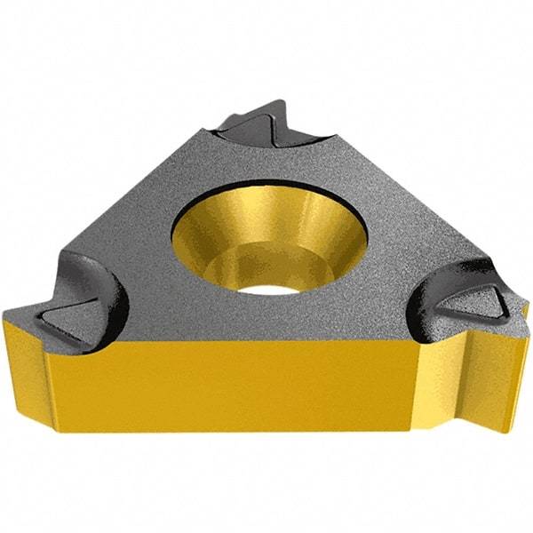 Iscar - 16IR Internal Right Hand 48-8 Partial Profile 55° Laydown Threading Insert - Grade IC250, TiCN/TiN Coated Carbide, 9.53mm Inscribed Circle - Eagle Tool & Supply