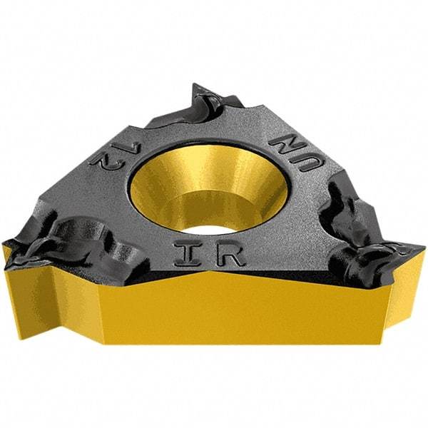 Iscar - 16ER External Right Hand ISO Laydown Threading Insert - Grade IC908, TiAlN Coated Carbide, 9.53mm Inscribed Circle - Eagle Tool & Supply