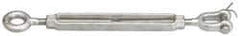 Value Collection - 5,200 Lb Load Limit, 3/4" Thread Diam, 6" Take Up, Stainless Steel Jaw & Eye Turnbuckle - 8-1/8" Body Length, 1-1/16" Neck Length, 17" Closed Length - Eagle Tool & Supply