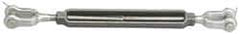 Value Collection - 5,200 Lb Load Limit, 3/4" Thread Diam, 6" Take Up, Stainless Steel Jaw & Jaw Turnbuckle - 8-1/8" Body Length, 1-1/16" Neck Length, 17" Closed Length - Eagle Tool & Supply