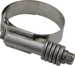 IDEAL TRIDON - Stainless Steel Auto-Adjustable Worm Drive Clamp - 5/8" Wide x 5/8" Thick, 1-1/4" Hose, 1-1/4 to 2-1/8" Diam - Eagle Tool & Supply