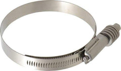 IDEAL TRIDON - Stainless Steel Auto-Adjustable Worm Drive Clamp - 5/8" Wide x 5/8" Thick, 3-1/4" Hose, 3-1/4 to 4-1/8" Diam - Eagle Tool & Supply