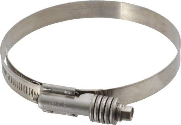 IDEAL TRIDON - Stainless Steel Auto-Adjustable Worm Drive Clamp - 5/8" Wide x 5/8" Thick, 4-1/4" Hose, 4-1/4 to 5-1/8" Diam - Eagle Tool & Supply