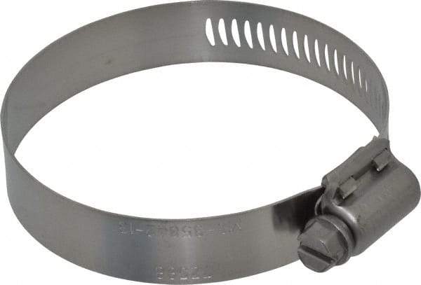 IDEAL TRIDON - SAE Size 36, 1-13/16 to 2-3/4" Diam, Stainless Steel MS Series MIL-Spec Worm Drive Clamp - 1/2" Wide, Material Grade 300 SERIES, Series MS Mil Spec - Eagle Tool & Supply